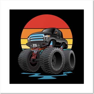 Big Monster Truck Off-road 4wd Cartoon Posters and Art